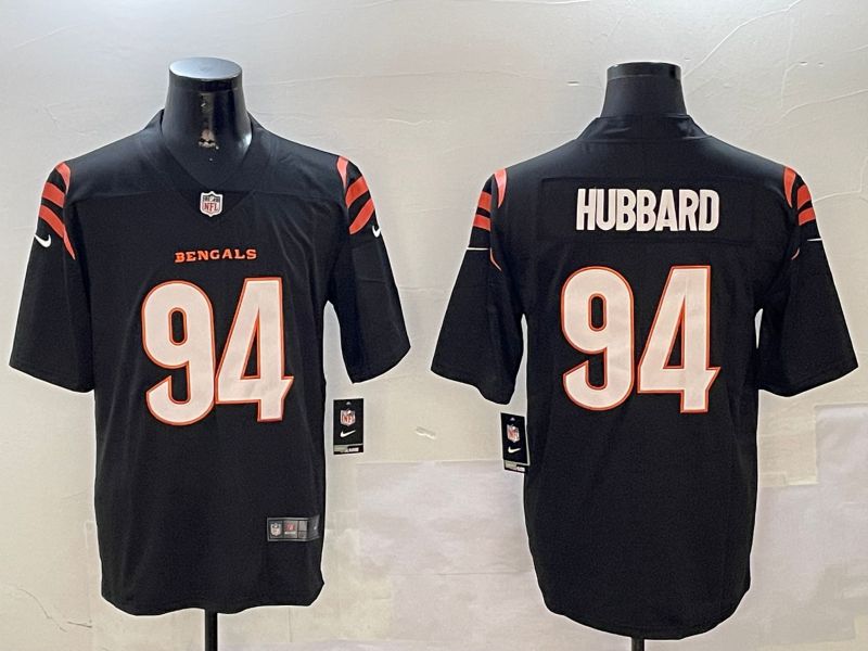 Men Cincinnati Bengals #94 Hubbard Black Second generation 2024 Nike Limited NFL Jersey style 1